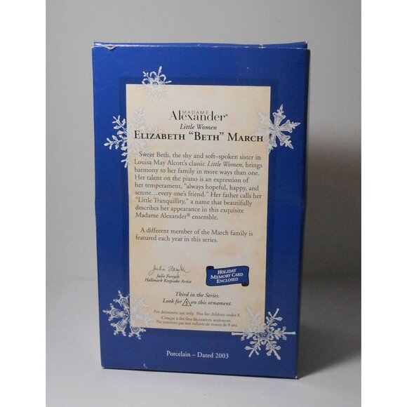 Hallmark Keepsake Ornament Elizabeth Beth March Little Women Madame Alexander 20 - Picture 8 of 13
